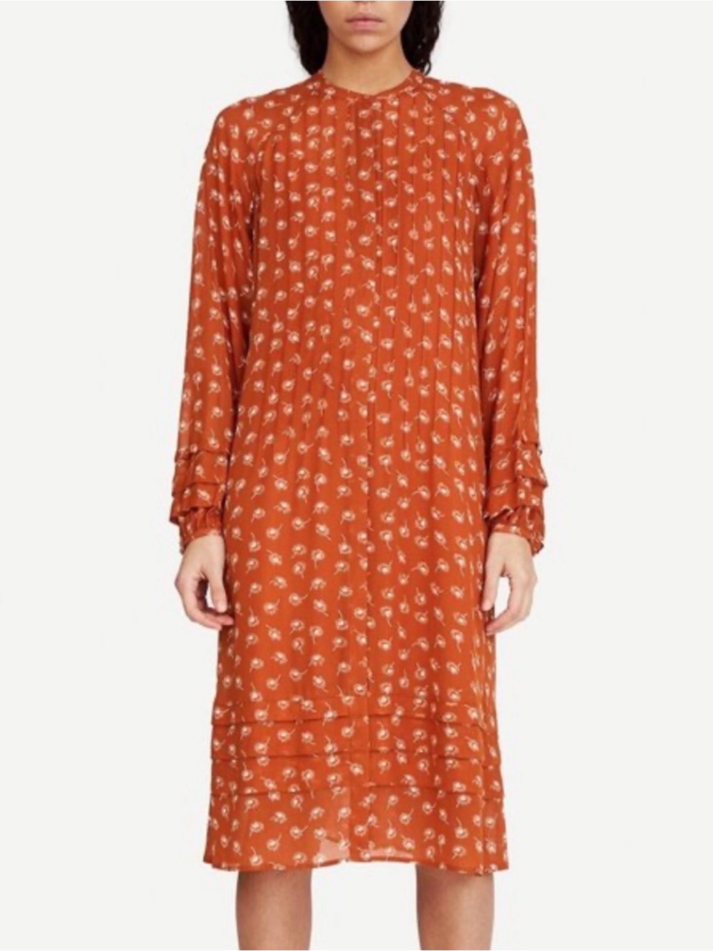 Samsoe Samsoe Elma Orange Rust Floral Dress